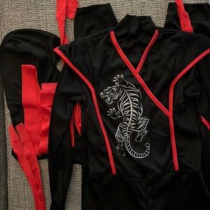 EUC Red and Black Ninja Costume - Boys Medium (8-10)
